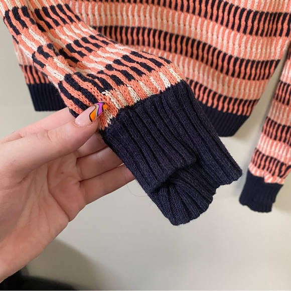 Lululemon women’s Devi CrewNeck knit pullover sweater - Naval blue/plum peach - Picture 6 of 10